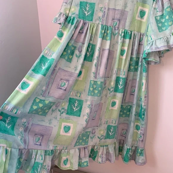 Rebekah Peters Handmade Sustainable Peasant Midi Dress - Picture 4 of 7